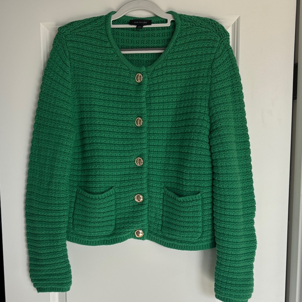 Ann Taylor Emerald Knit Cardigan